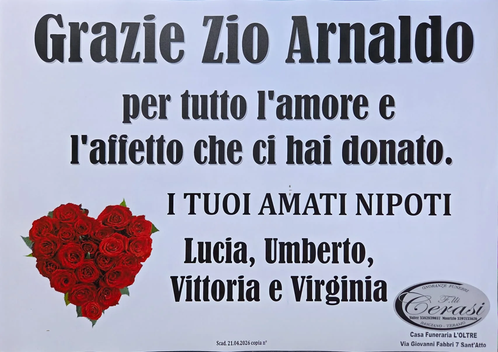 Manifesti di partecipazione — Arnaldo  Di Gregorio  - Immagine 2