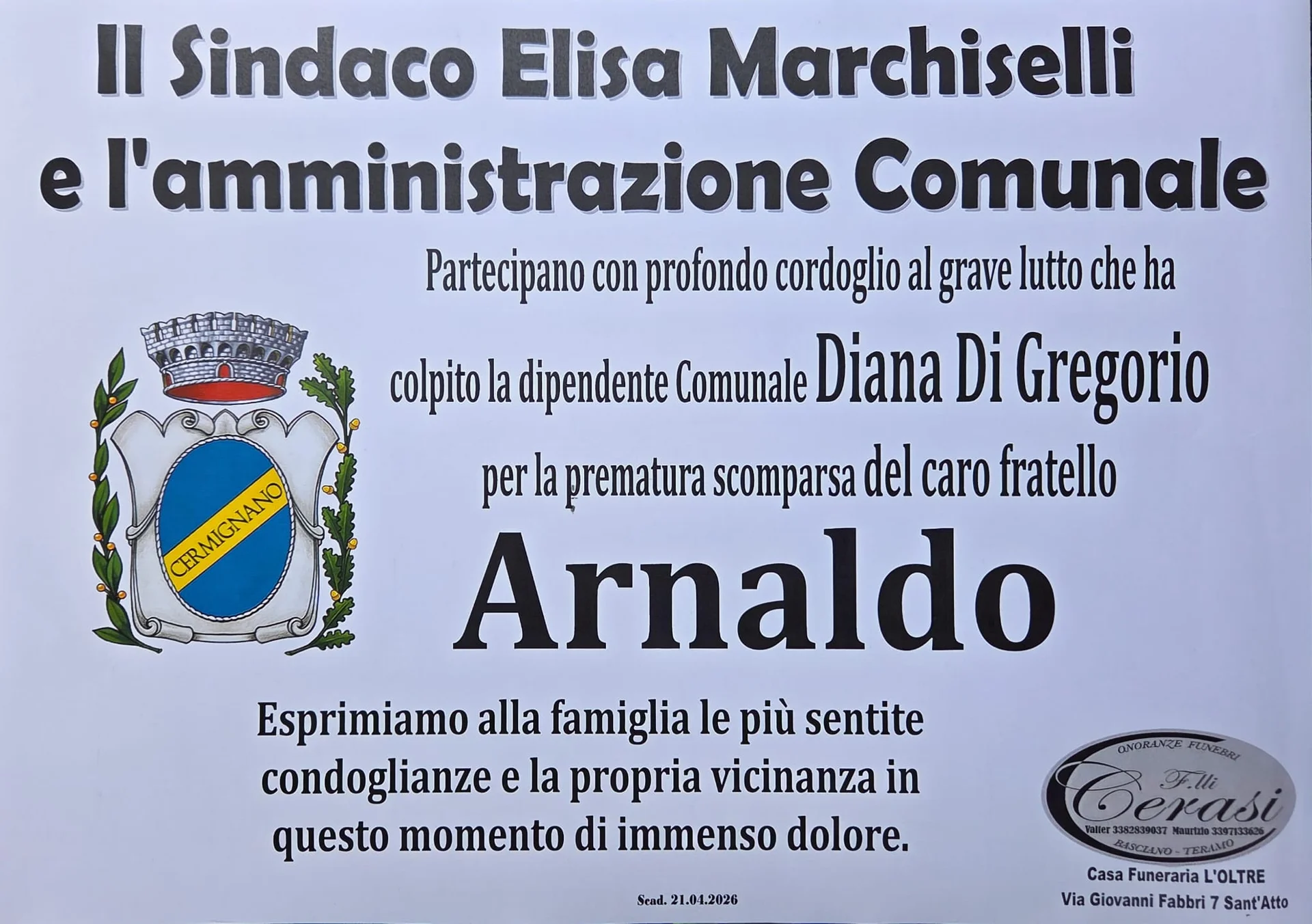 Manifesti di partecipazione — Arnaldo  Di Gregorio  - Immagine 4