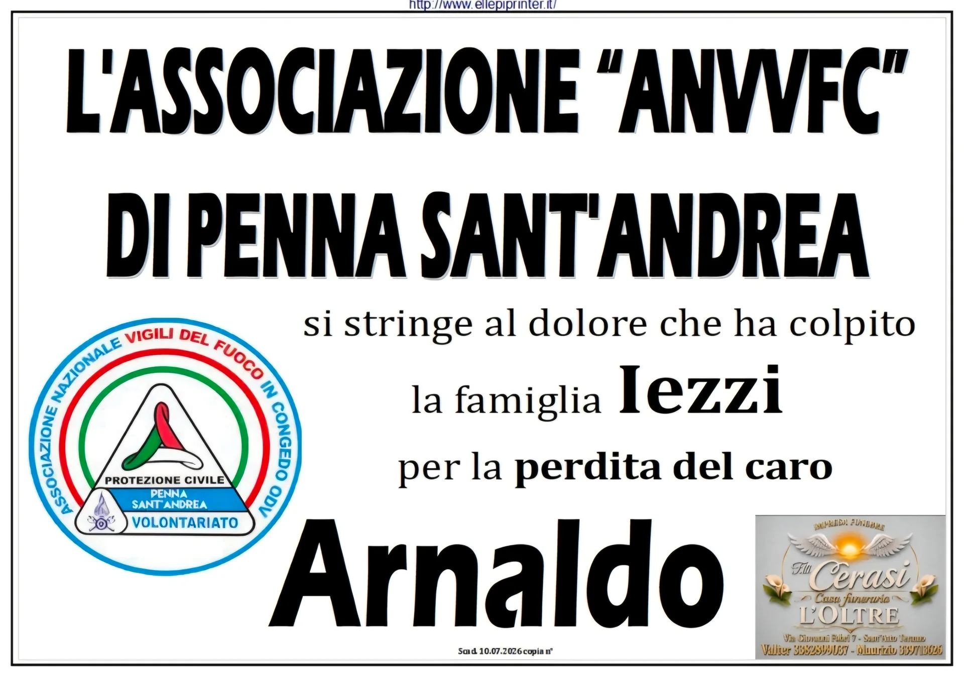 Manifesti di partecipazione — Arnaldo IEZZI - Immagine 2