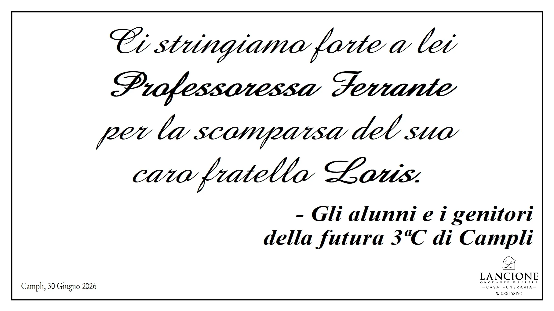 Manifesti di partecipazione — LORIS  FERRANTE  - Immagine 2
