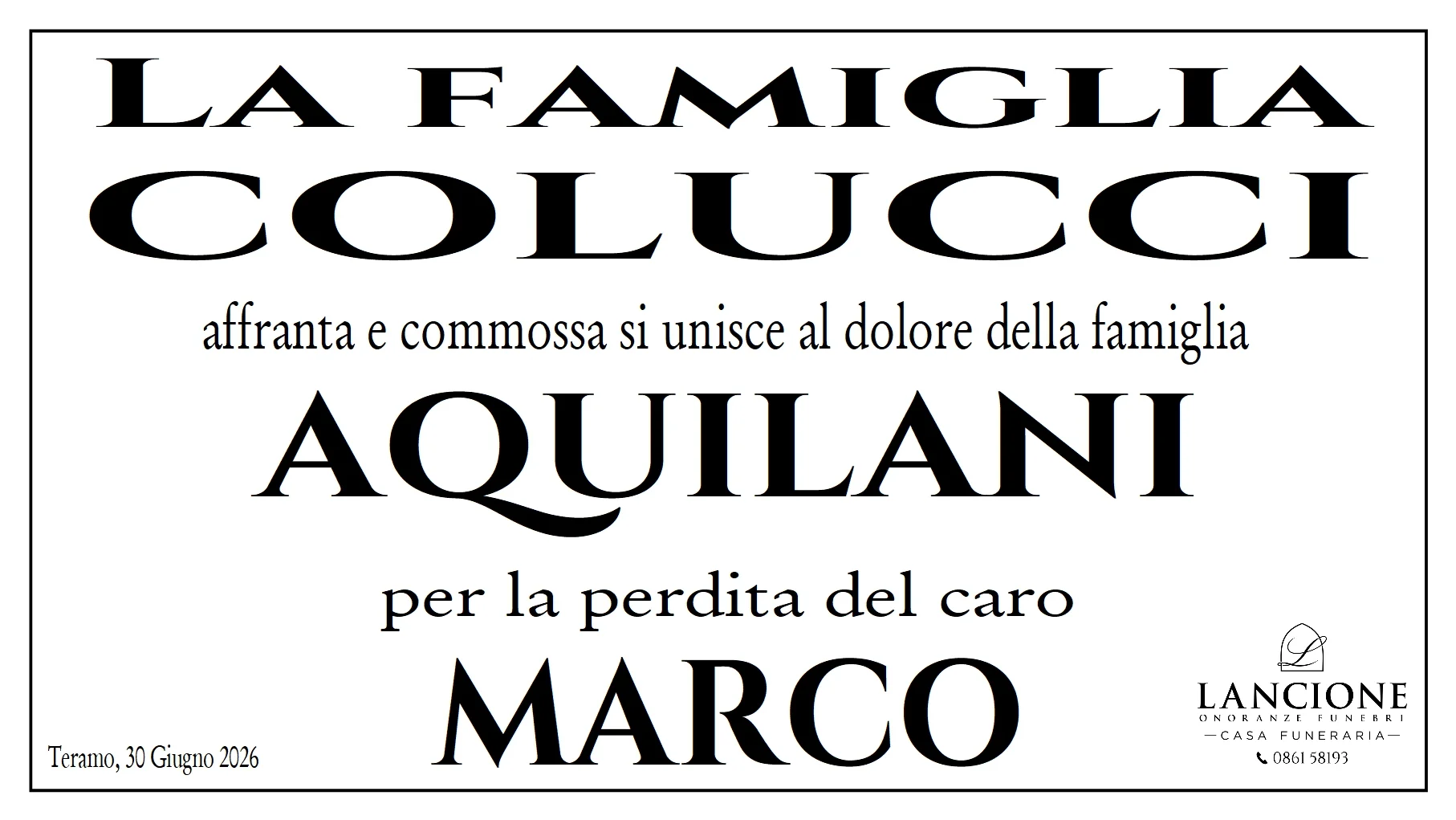 Manifesti di partecipazione — MARCO  AQUILANI  - Immagine 2