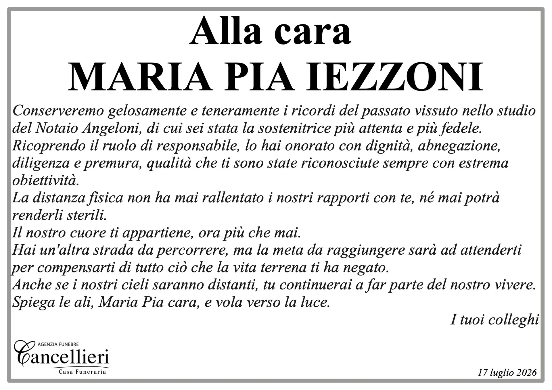 Manifesti di partecipazione — MARIA PIA IEZZONI - Immagine 2