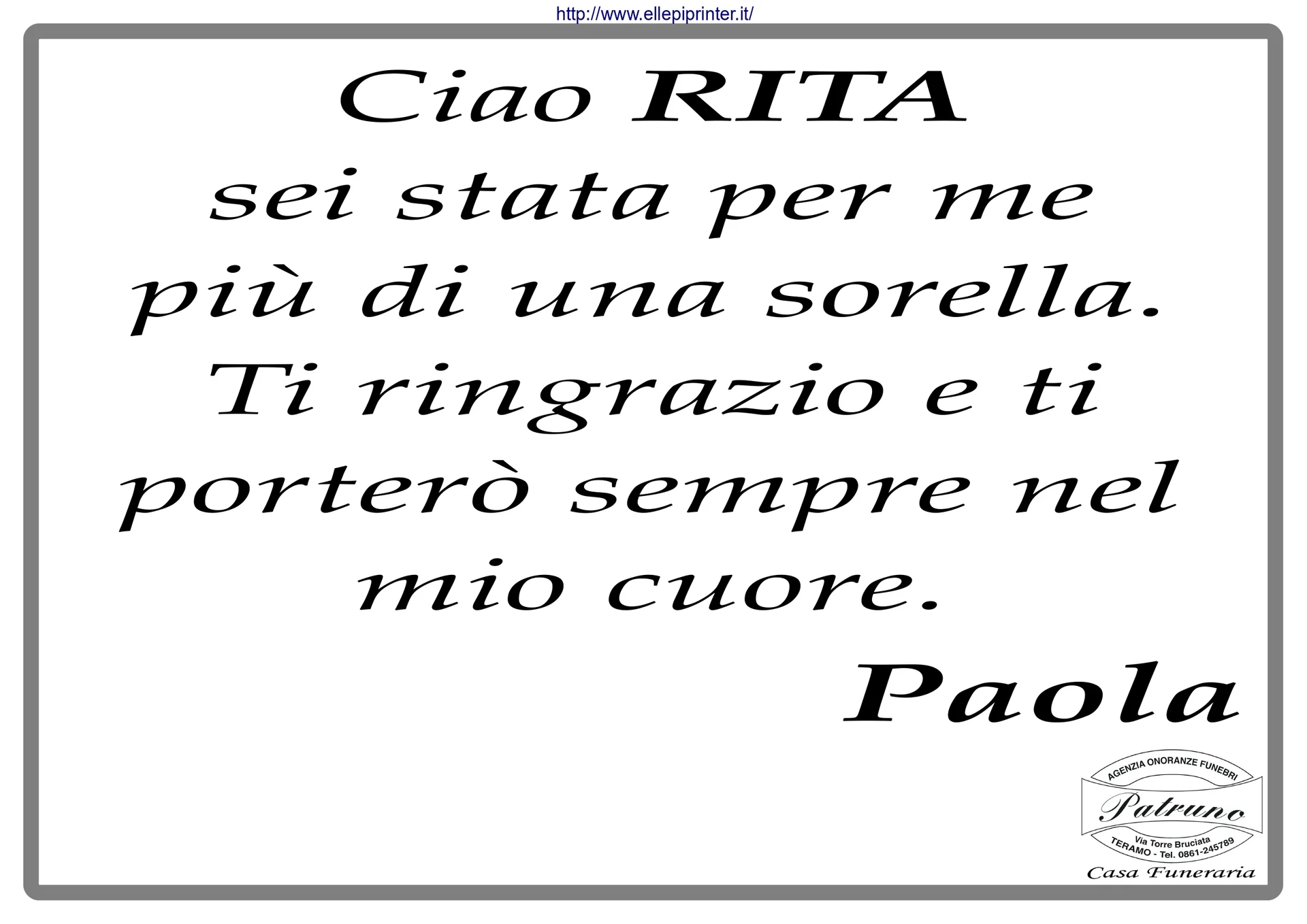 Manifesti di partecipazione — Rita Petrella - Immagine 3